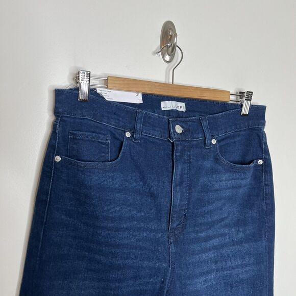 LOFT The Slim Flare Leg Jeans Womens 12/31 High Rise Bell Bottom 70s Retro - Picture 2 of 8